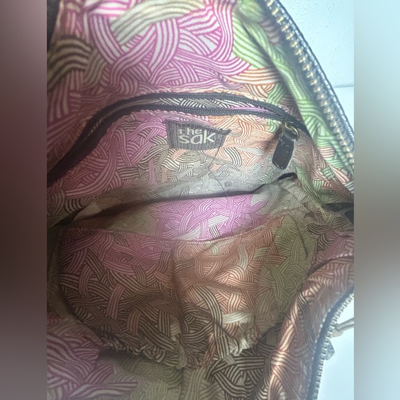 The Sak Iris Leather Snake Print Crossbody Boho Western Shoulder Bag - Picture 9 of 13